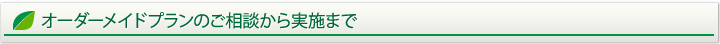 オーダーメイドプランのご相談から実施まで